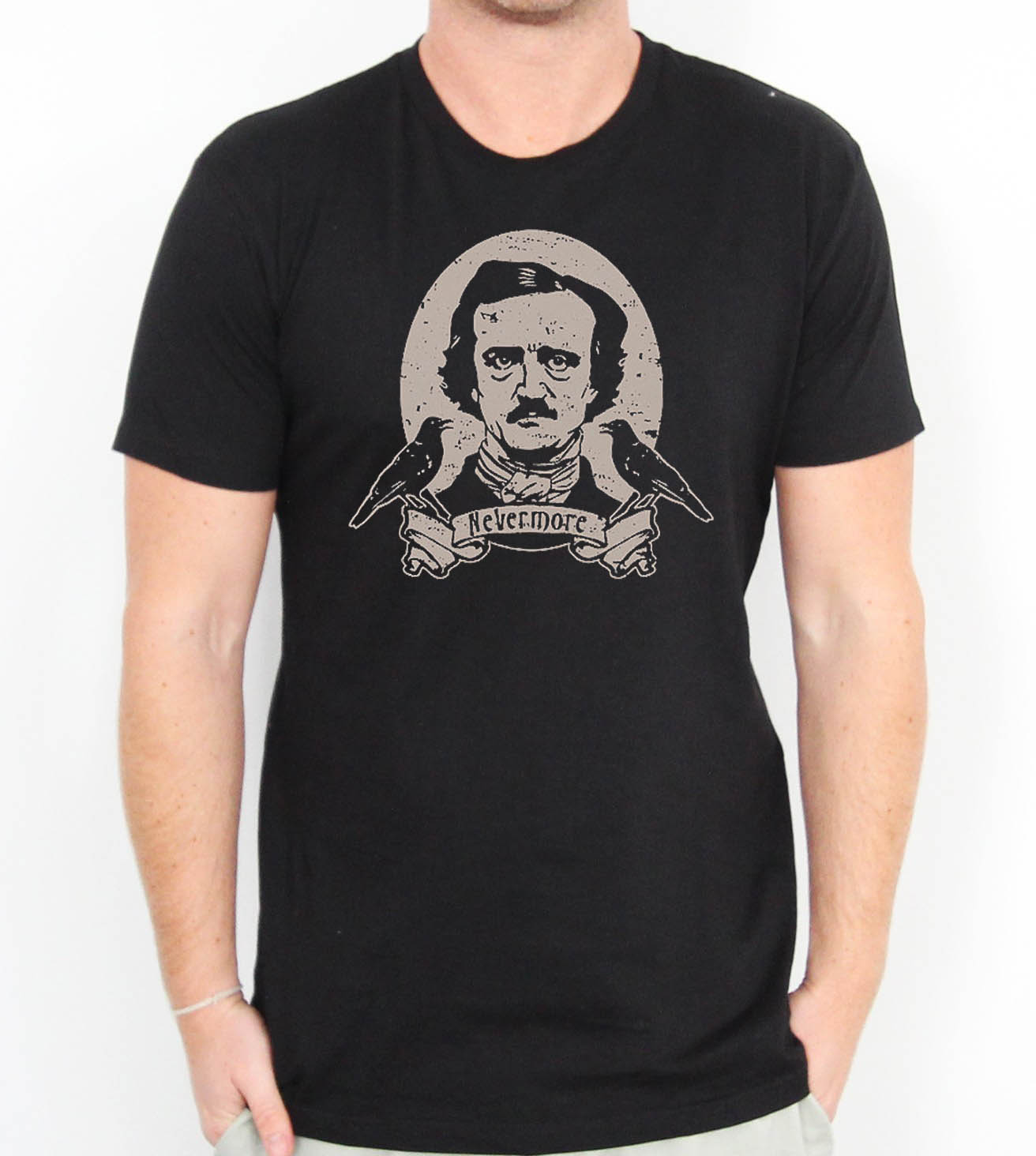 Edgar Allan Poe Nevermore Men's T-shirts- FEROLOS.COM