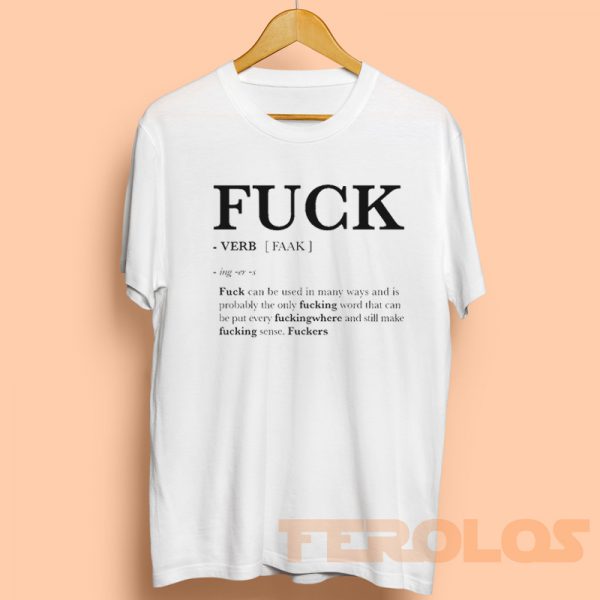 Fuck Faak Verb Definition Mens Womens Adult T-shirts