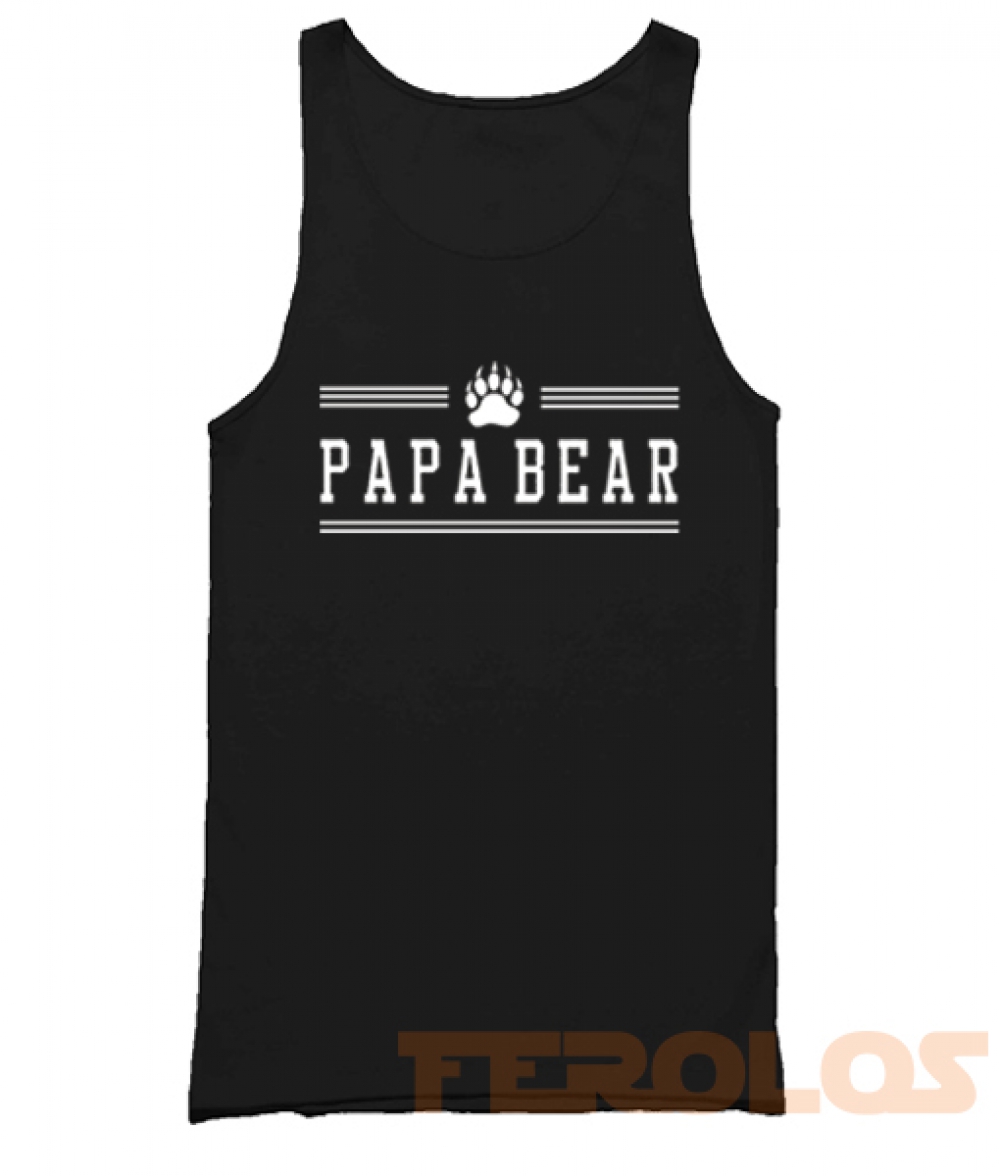 Papa Bear Paw Mens Womens Adult Tank Tops