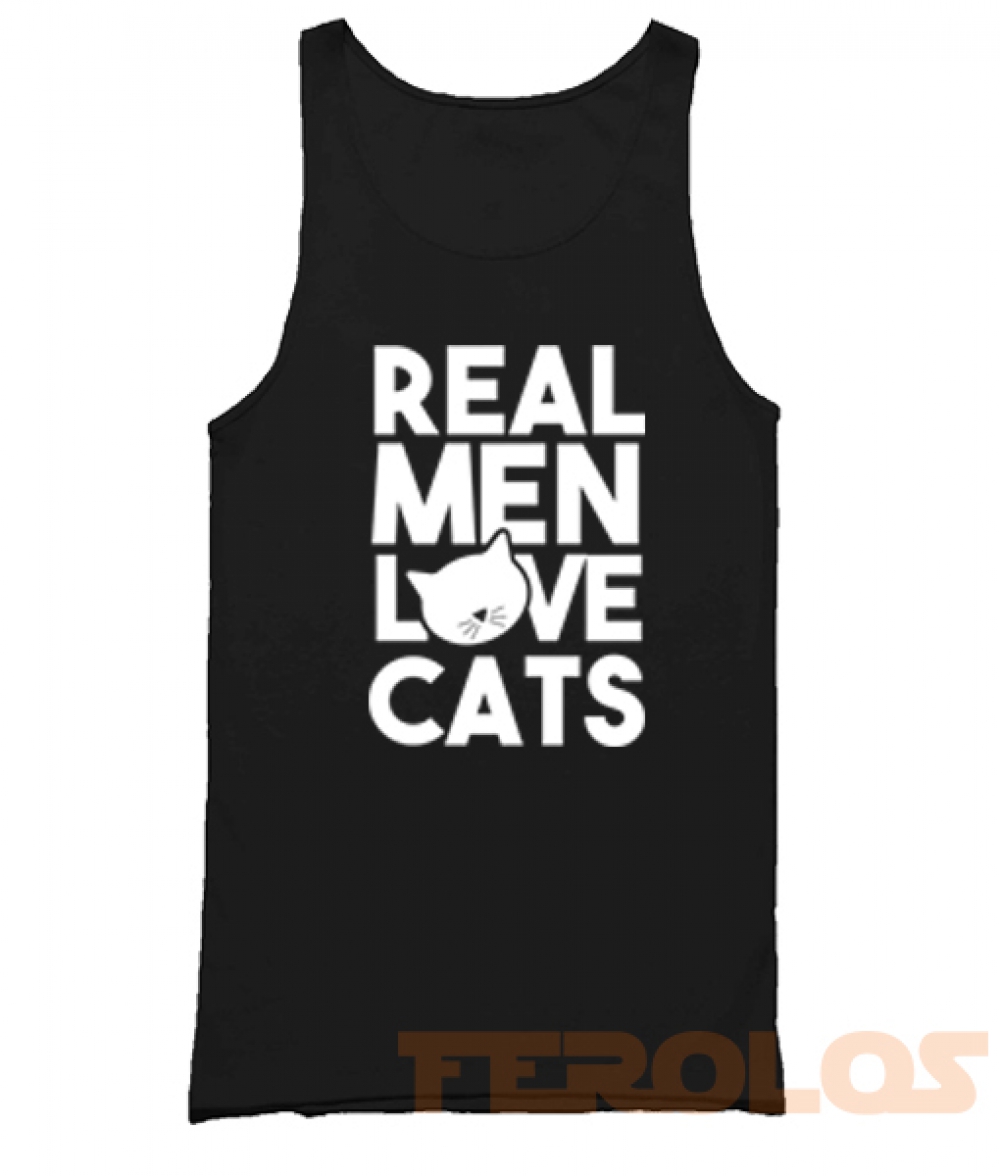 Real Men Love Cat Mens Womens Adult Tank Tops