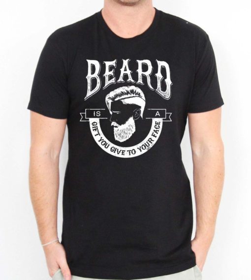 Beard The Gift U Give Retro Mens Womens Adult T-shirts- FEROLOS.COM