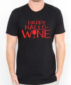 Happy Hallo Wine Mens Womens Adult T-shirts