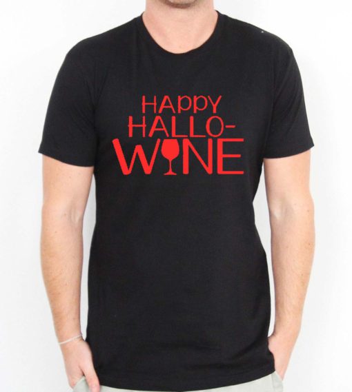 Happy Hallo Wine Mens Womens Adult T-shirts