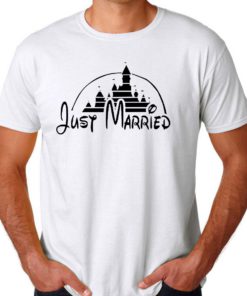 Just Married castle Mens Womens Adult T-shirts