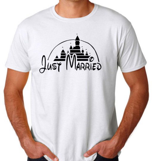 Just Married castle Mens Womens Adult T-shirts