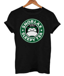 Parody Pokemon Snorlax Sleepy Tea Funny T Shirt