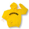 Grooming Baseball Style Yellow Hoodies Pull Over