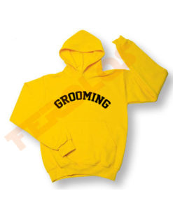 Grooming Baseball Style Yellow Hoodies Pull Over