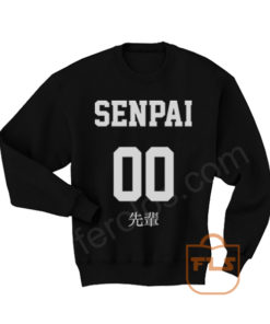 Senpai 00 kanji word Japanese Sweatshirts