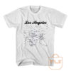 Los Angeles Map Skecth T Shirt