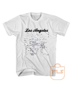 Los Angeles Map Skecth T Shirt