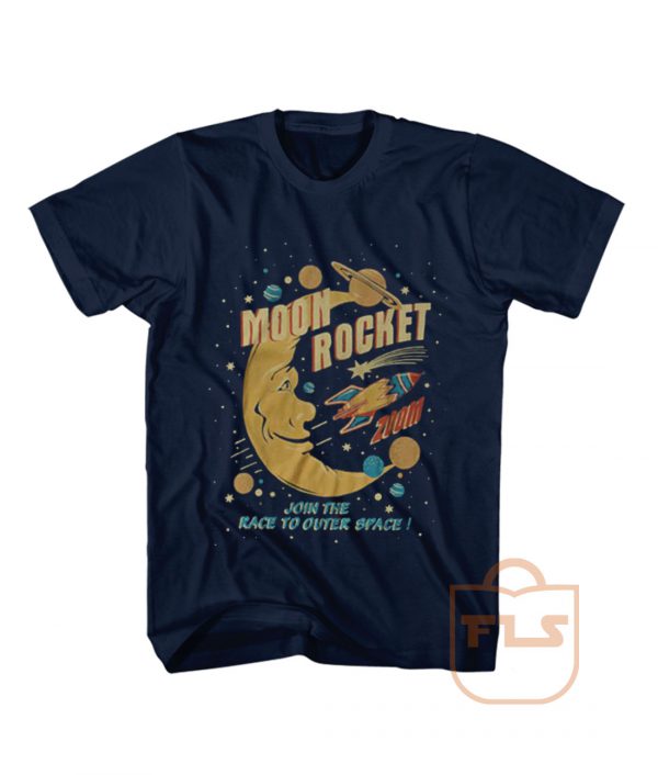 Moon Rocket Space T Shirt