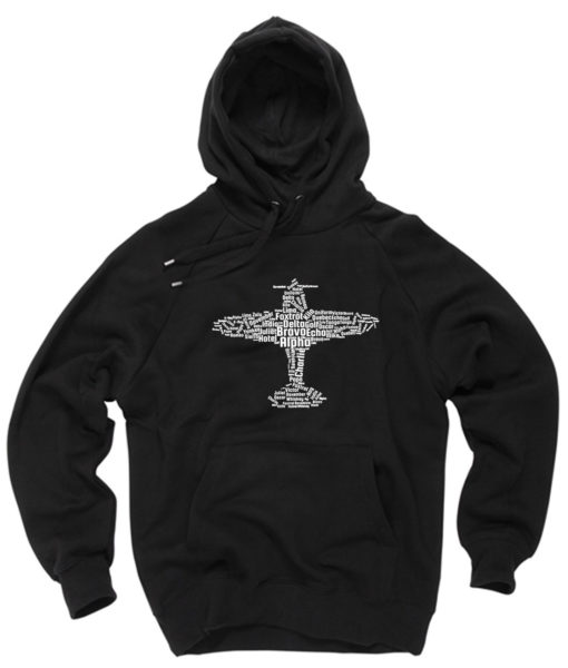 Aviation Alphabet Airplane Pullover Hoodie