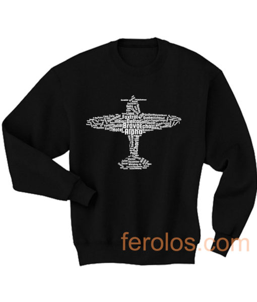 Aviation Alphabet Airplane Sweatshirt