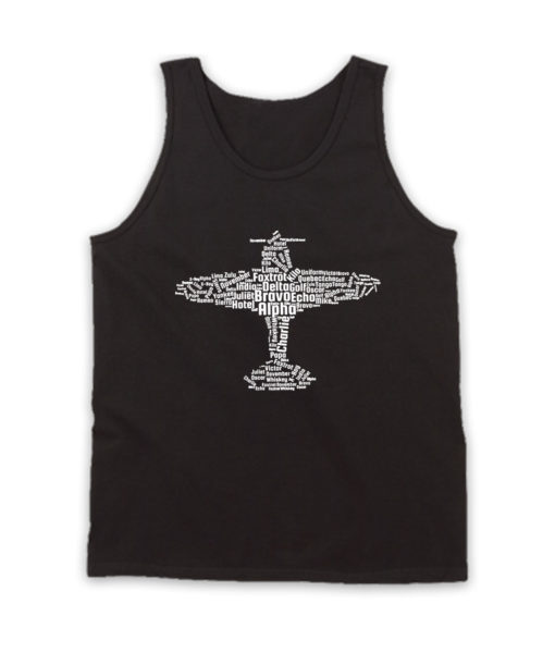 Aviation Alphabet Airplane Tank Top