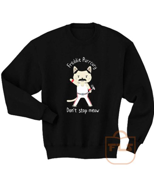 Freddie Mercury Purrcury Parody Cat Sweatshirt