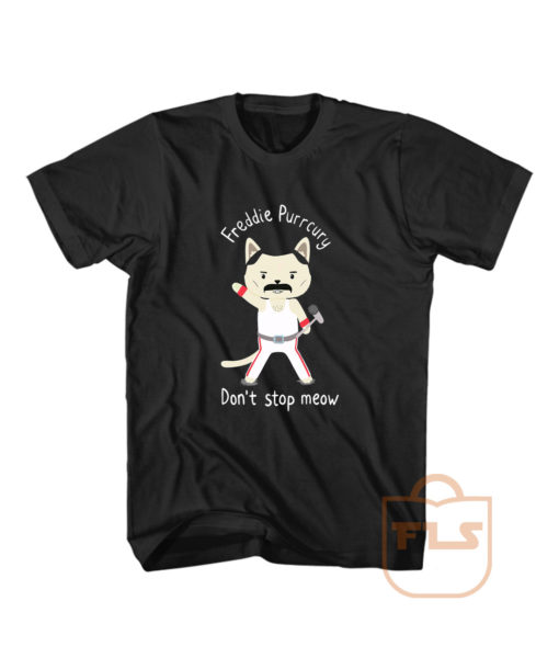 Freddie Mercury Purrcury Parody Cat T Shirt