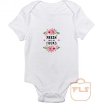Fresh Out Of Fucks Flowers Baby Onesie