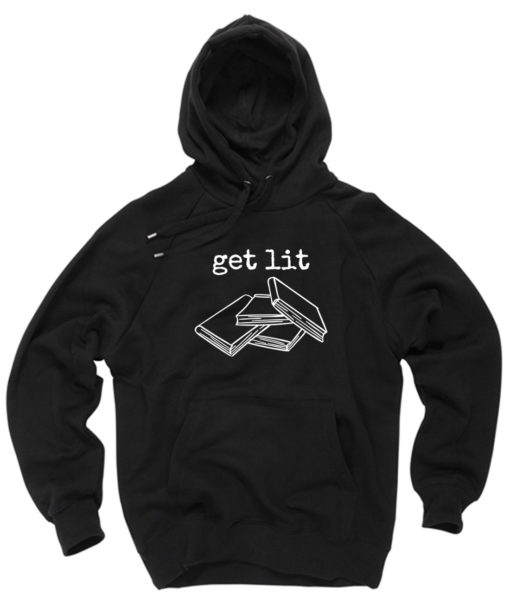 Get Lit Reading Book Pullover Hoodie