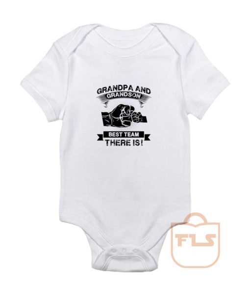 Grandpa Grandson Best Team Baby Onesie