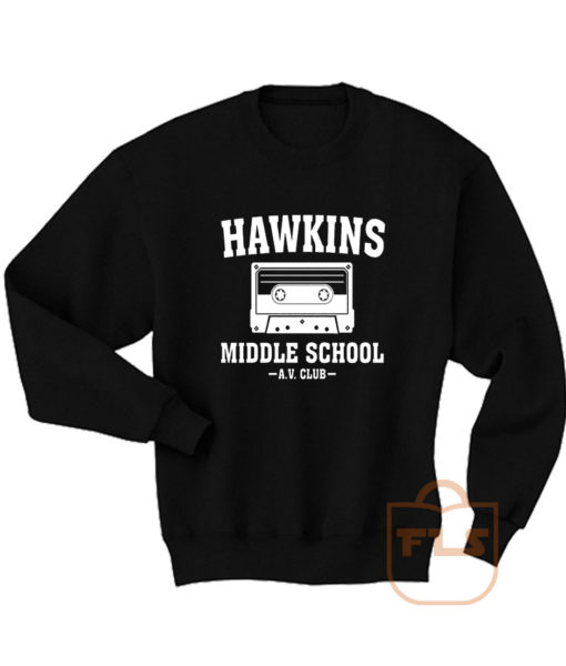 Hawkins Middle School AV Club Sweatshirt Men Women