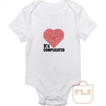 Its Complicated Heart Baby Onesie