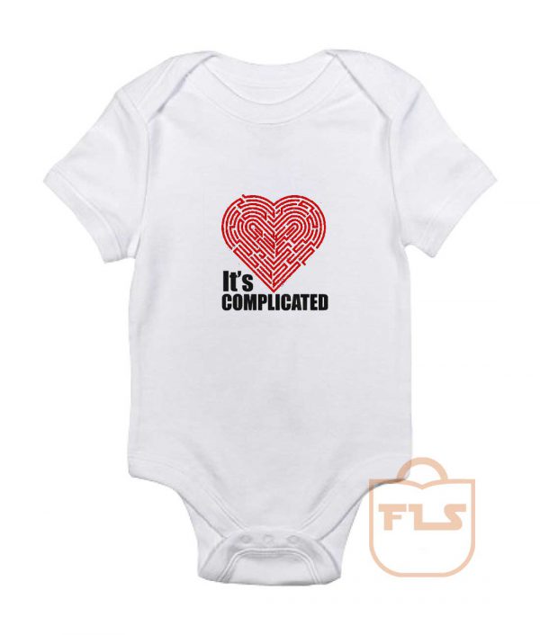 Its Complicated Heart Baby Onesie