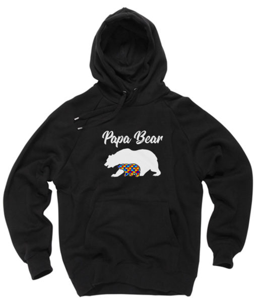 Papa Bear Autism Dad Gift Pullover Hoodie
