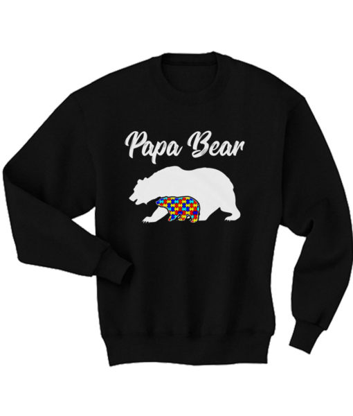 Papa Bear Autism Dad Gift Sweatshirt