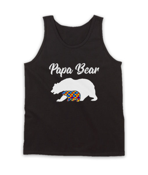 Papa Bear Autism Dad Gift Tank Top