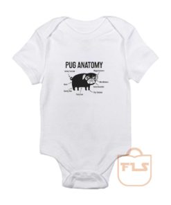 Pug Anatomy Baby Onesie