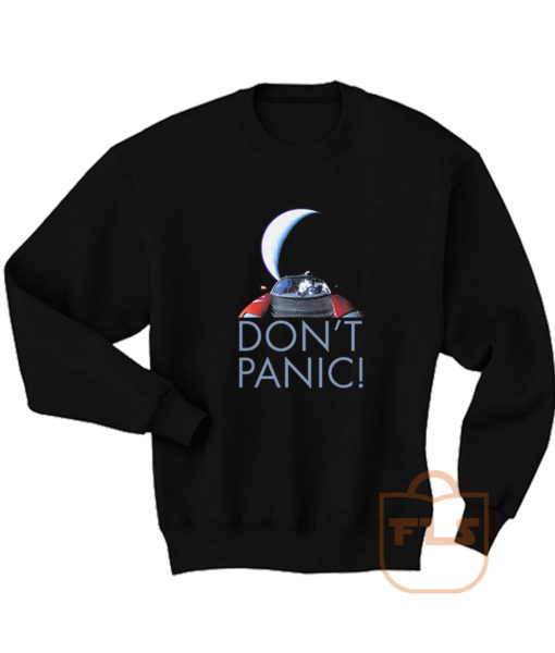 Tesla Roadster Don't Panic Sweatshirt