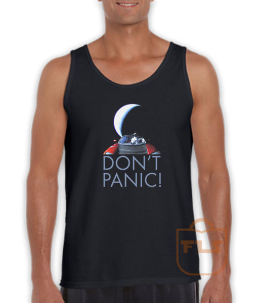 Tesla Roadster Don't Panic Tank Top