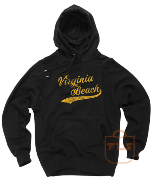 Virginia Beach Typography Baseball Font Hoodie