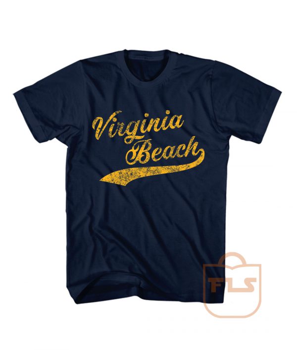 Virginia Beach Typography Baseball Font T Shirt Men Women