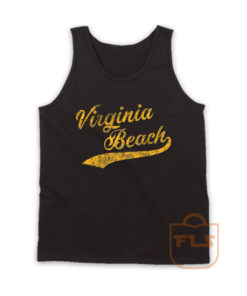 Virginia Beach Typography Baseball Font Tank Top