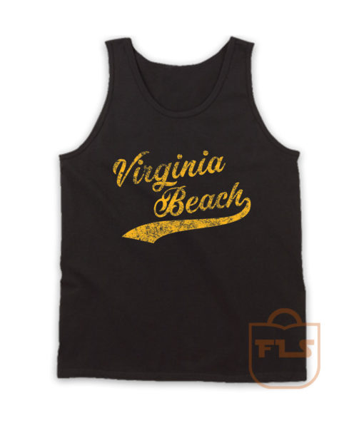 Virginia Beach Typography Baseball Font Tank Top