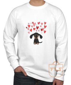 Cute Dachshund Puppy Love Long Sleeve Shirt