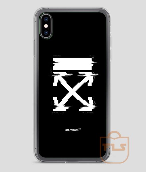 Off-White Arrows Temperature Glitch iPhone Case