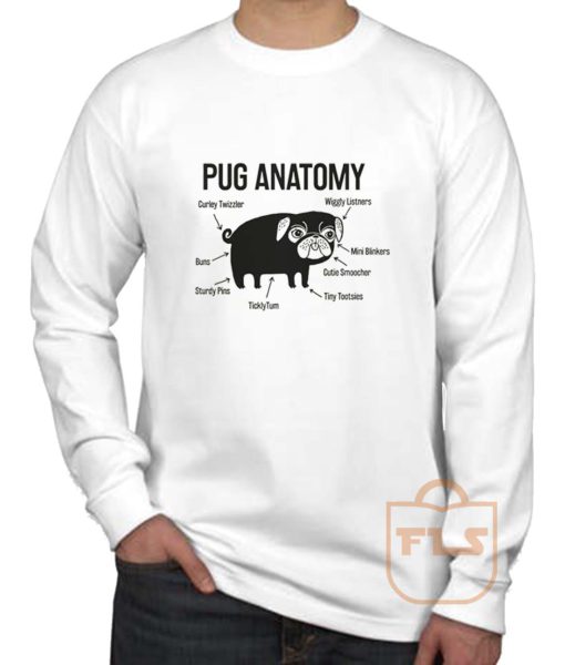 Pug Anatomy Long Sleeve Shirt
