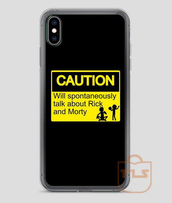 Rick-and-Morty-Caution-Sign-iPhone-Case