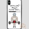 Rick-and-Morty-Installing-muscles-iPhone-Case