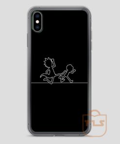 Rick-and-Morty-Outlined-Black-iPhone-Case