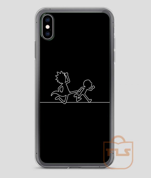 Rick-and-Morty-Outlined-Black-iPhone-Case
