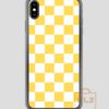 Yellow-And-White-Checkerboard-Pattern-iPhone-Case