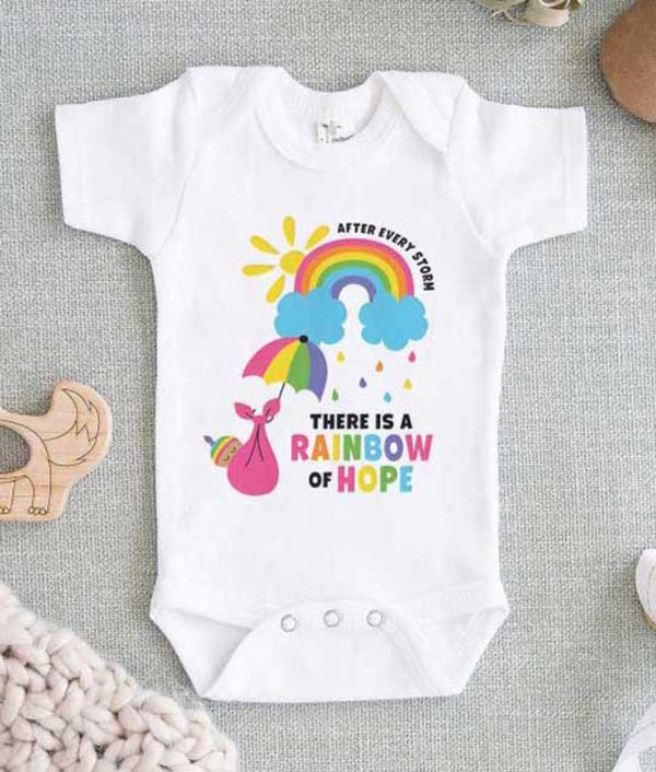 After Every Storm There is a Rainbow of Hope Baby Onesie