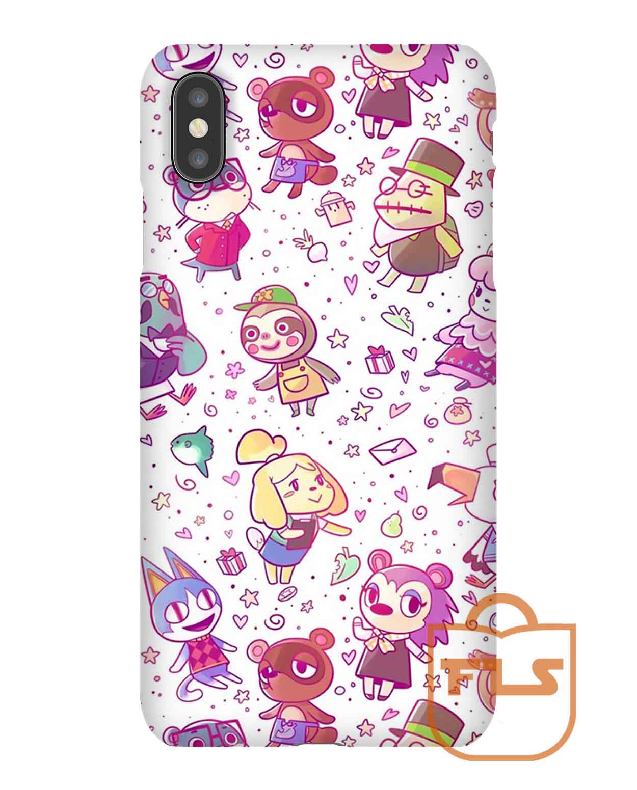 Animal Crossing Pattern iPhone Case 7/7 Plus,8/8 Plus,X,XS,XR,XS,Max-  