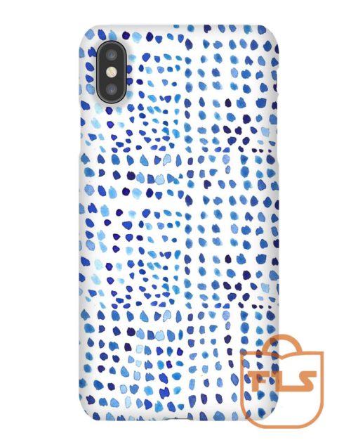 Blue Watercolor Dots iPhone Case