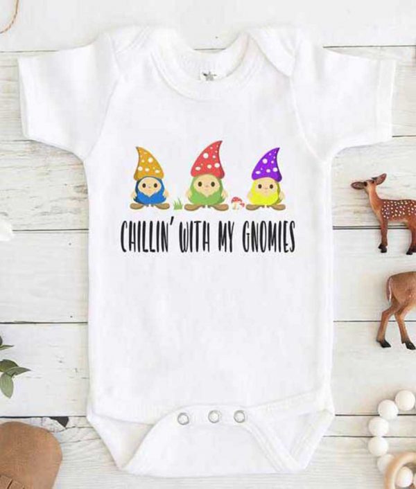 Chillin with my Gnomies Baby Onesie