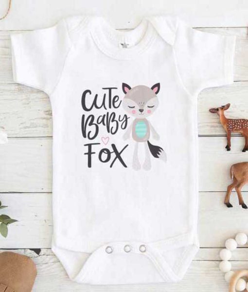 Cute Baby Fox Baby Onesie